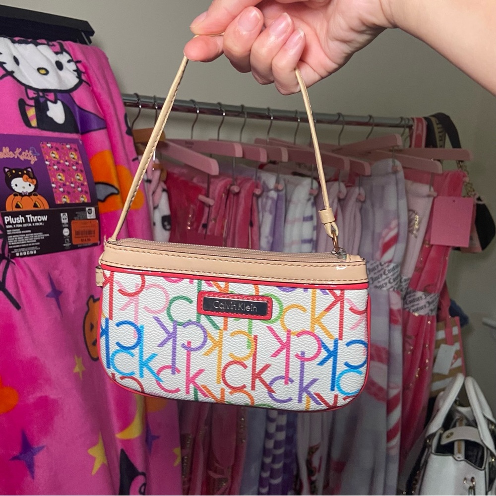 Calvin Klein Wristlet - Y2K Multicolor Rainbow Logo Wristlet